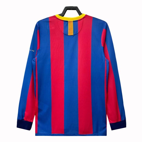 Barcelona 2010-11 Retro Home Long Sleeve Shirt - Image 2