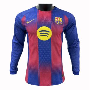 Barcelona 2025-26 Home Player Long Sleeve Shirt