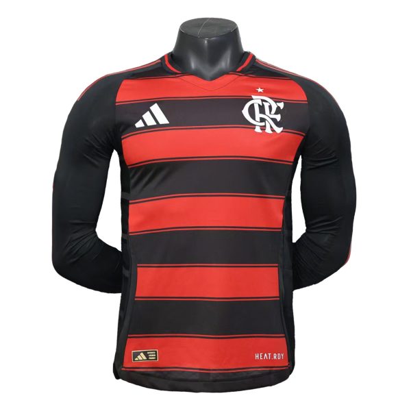 Flamengo 2025-26 Home Player Long Sleeve Shirt