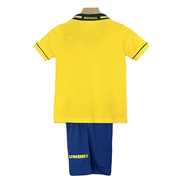 Kids Brazil 1994 Home World Cup Kit - Image 2