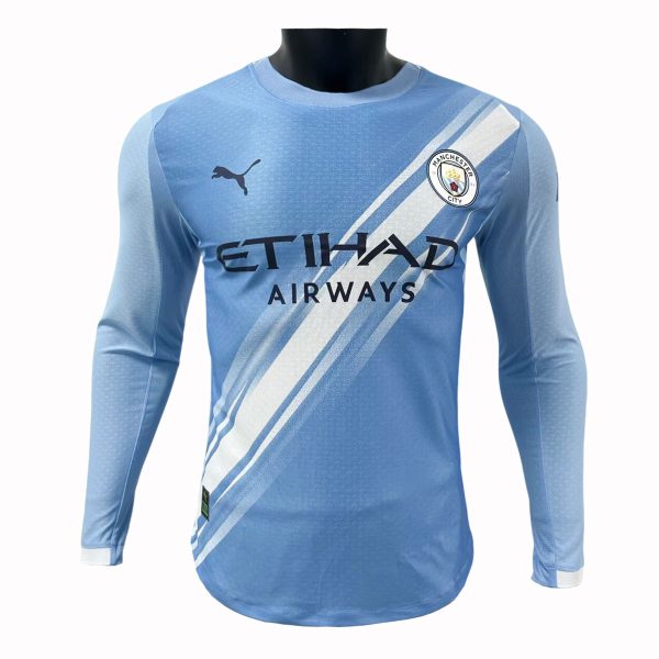 Manchester City 2025-26 Home Player Long Sleeve Shirt