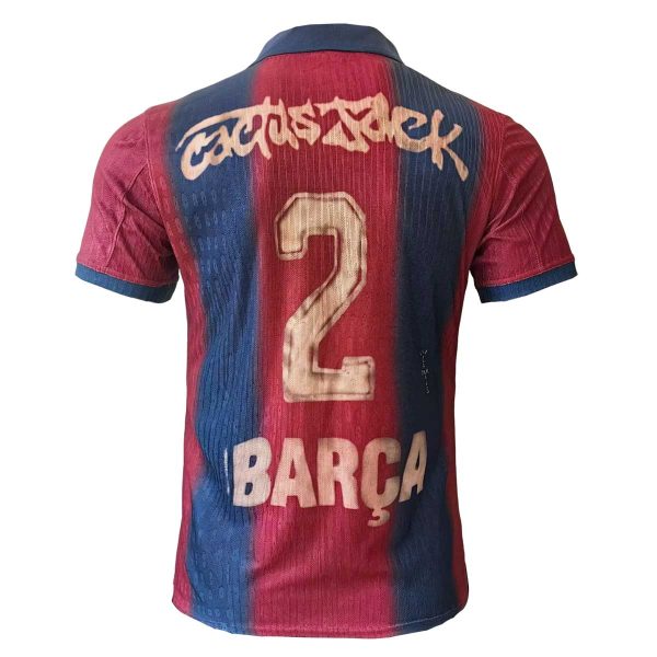 Retro Barcelona 2025 Travis Scott Cactus Jack Player Shirt - Image 2