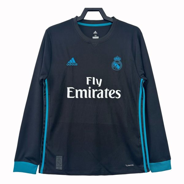 Real Madrid 2017-18 Retro Away Long Sleeve Shirt