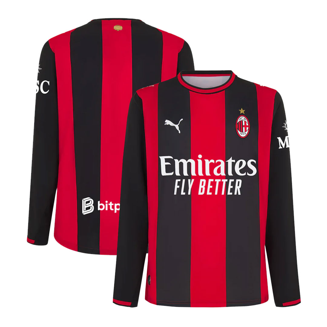AC Milan 2026-27 Home Long Sleeve Authentic Match Shirt