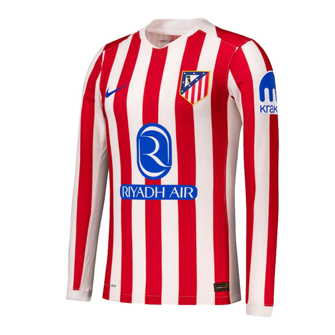 Atlético Madrid 2025-26 Home Long Sleeve Authentic Match Shirt - Image 2