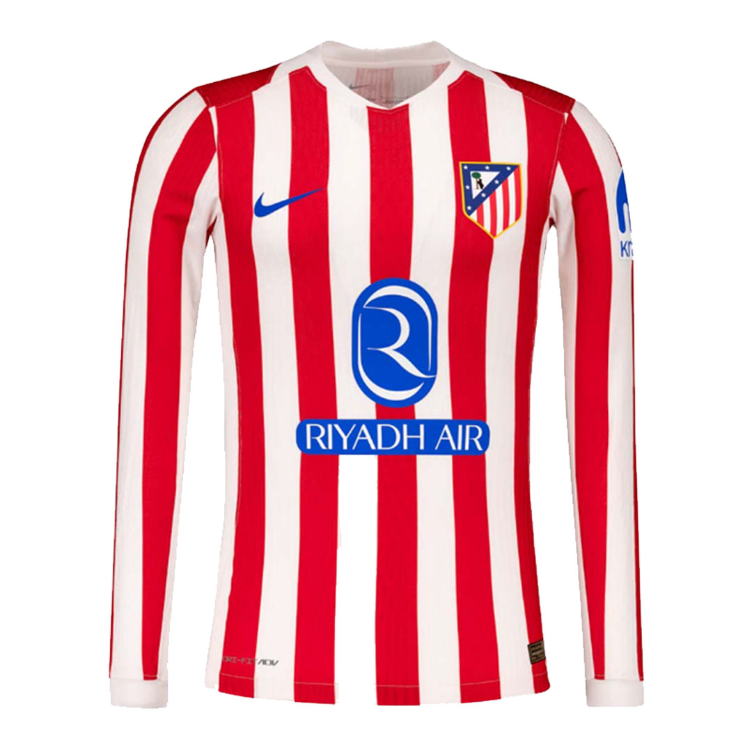 Atlético Madrid 2025-26 Home Long Sleeve Authentic Match Shirt - Image 3