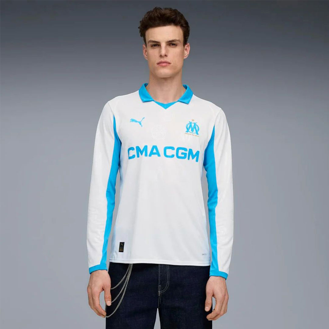 Marseille 2025-26 Home Long Sleeve Shirt - Image 2